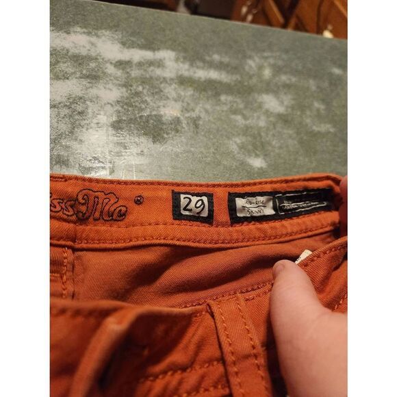 Miss Me burnt orange mid ride skinny jeans sz 29 - Picture 2 of 4
